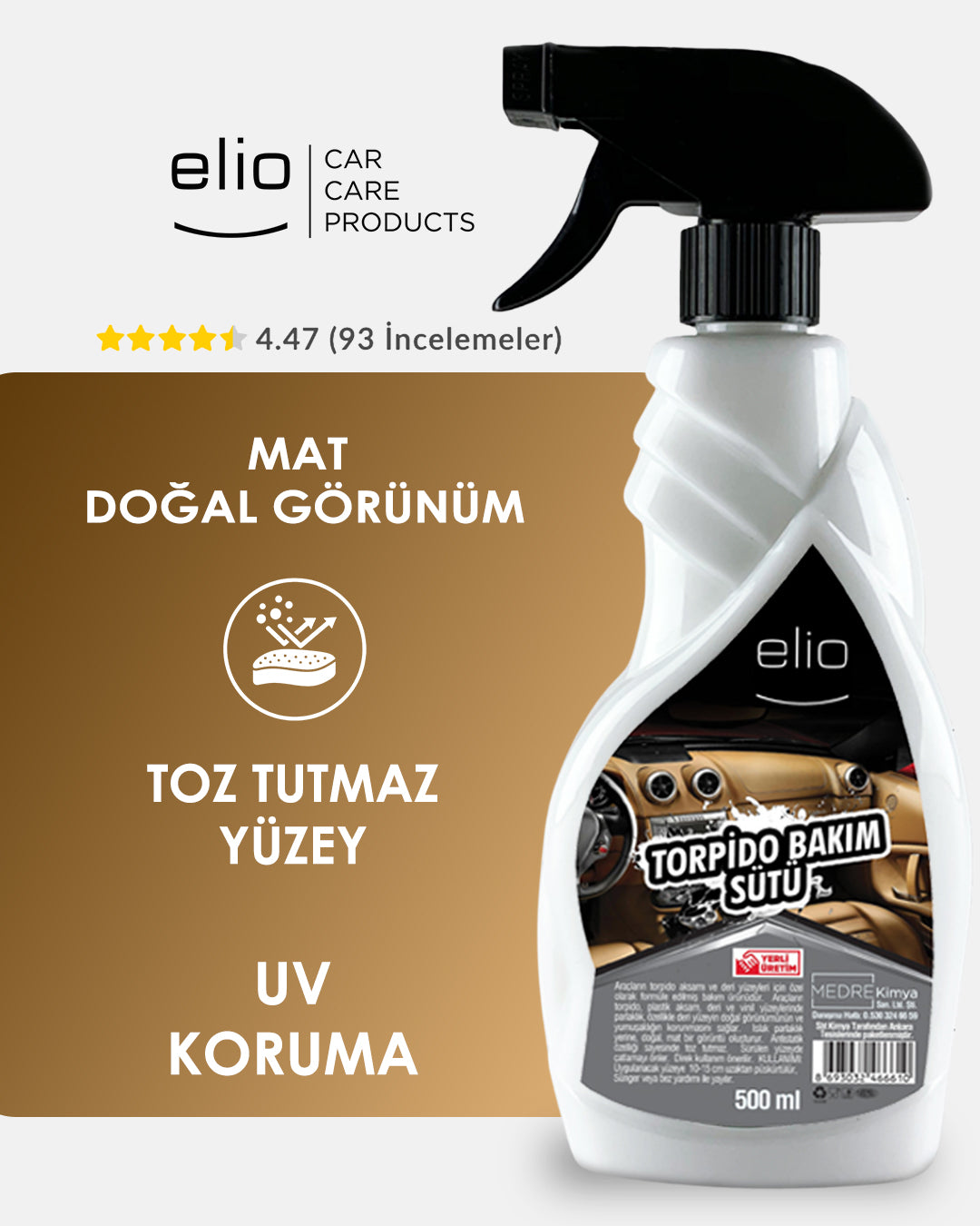 Medre Shop™ Elio Pro Oto Bakım Seti Profesyonel 15’li Paket 4 Hediye
