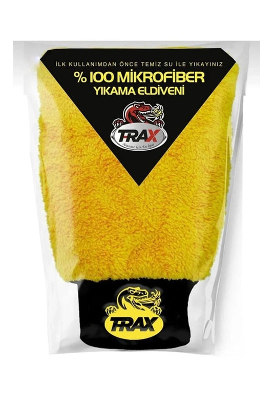 TRAX MİKROFİBER YIKAMA VE PASTA ELDİVENİ SARI