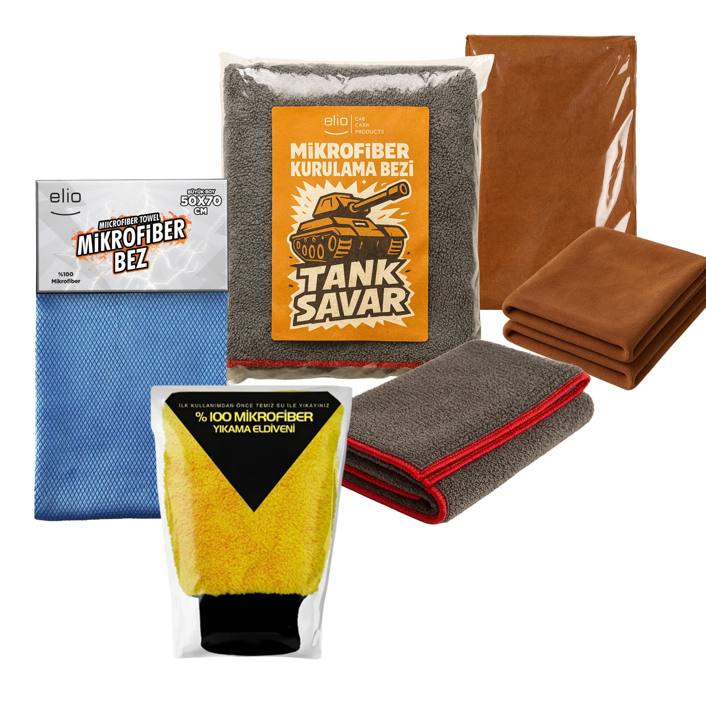 Medre Shop Usta Yıkayıcı Set 50x70 Bez,Kurulama Bezi,Yıkama Eldiveni,Kadife Güderi Bez