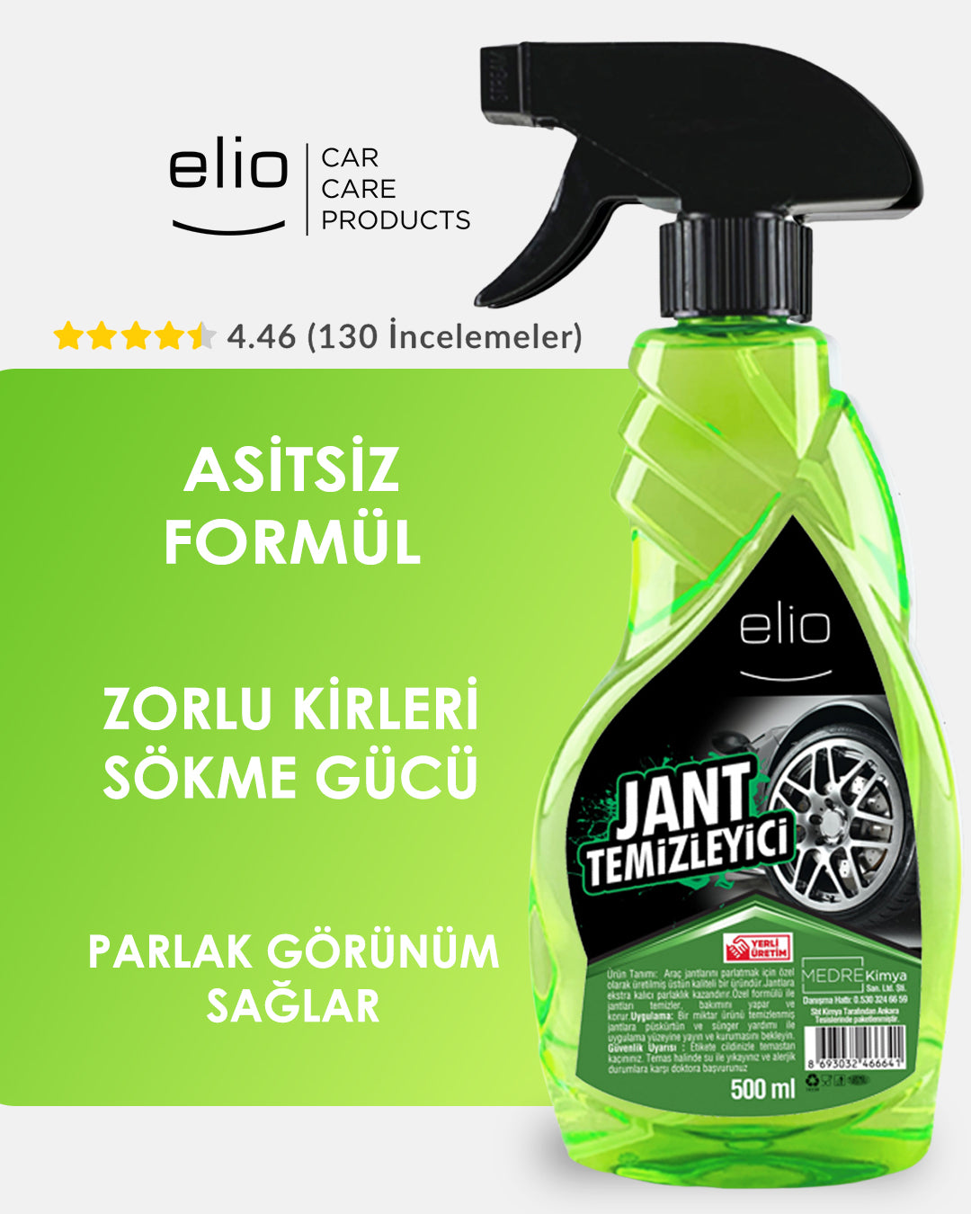 Medre Shop™ Elio Pro Oto Bakım Seti Profesyonel 15’li Paket 4 Hediye