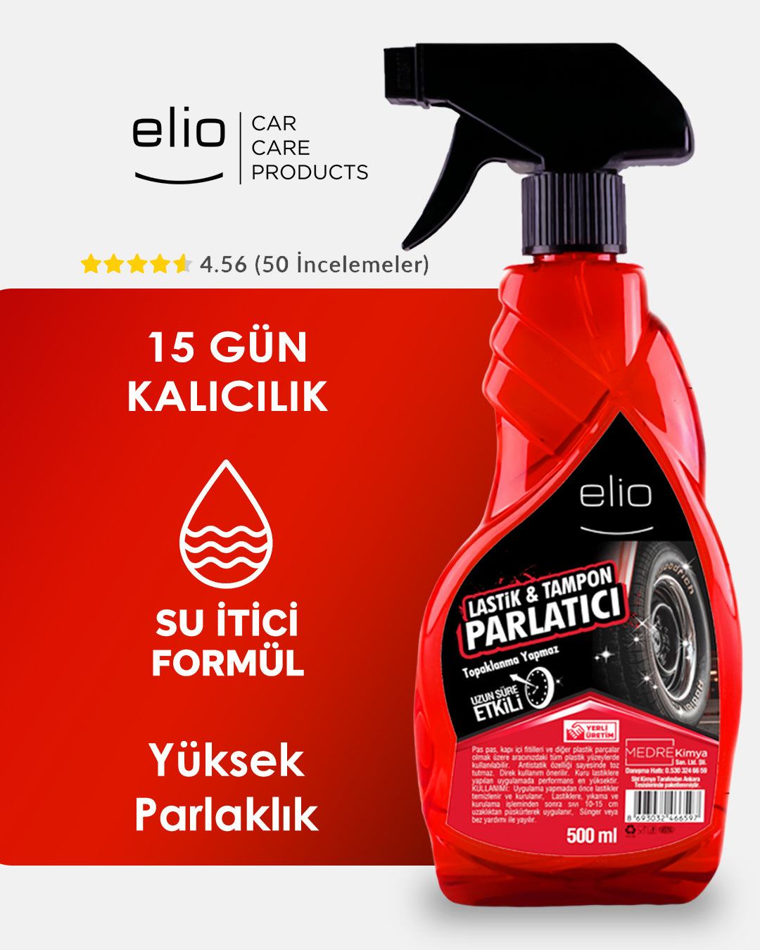 Medre Shop™ Elio Pro Oto Bakım Seti Profesyonel 15’li Paket 4 Hediye